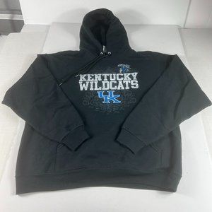 Y2K Kentucky Wildcats Sweatshirt Adult Extra Large Black Faded Big Logo Hoodie